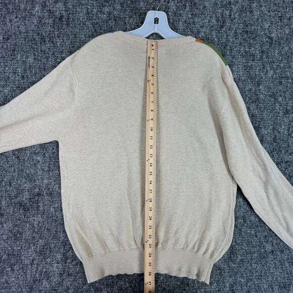 Orivs Sweater Mens L Beige Argyl Cashmere Signature Collection Business Casual - Picture 5 of 6